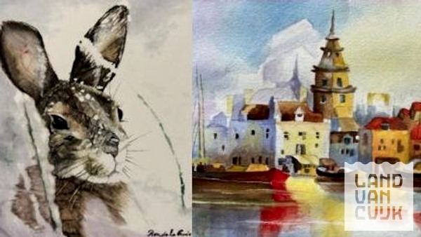 Aquarelgroep De Horst-Groesbeek exposeert in Het Pakhuis in Cuijk.