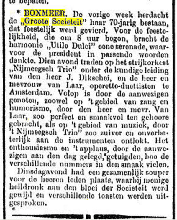 De Sociëteit Boxmeer